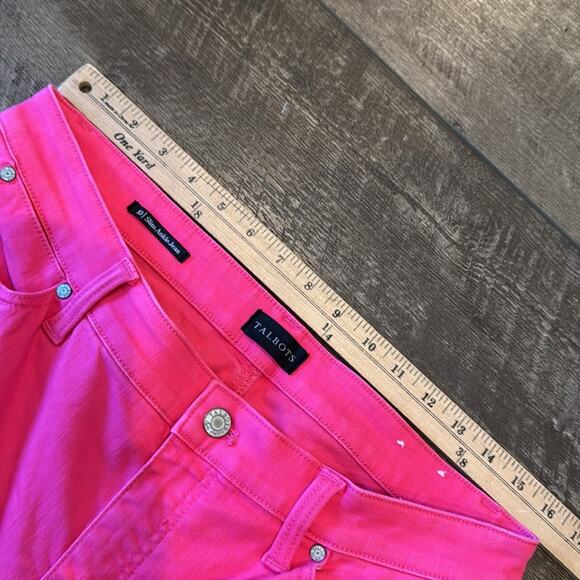 Talbots Flawless 5 Pocket Slim Ankle Pink Jeans Size 10 - Picture 6 of 9